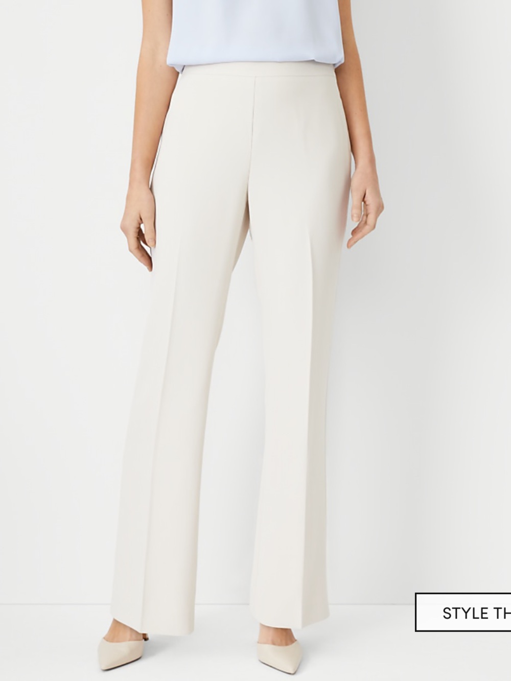 Ann Taylor Side Zip Curvy Fit Trousers in White Size 4 NWT